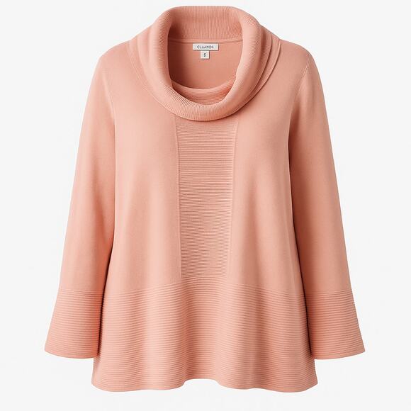 Calvin Klein Women’s Pink Cowl Neck Sweater Size 2X - Picture 1 of 3
